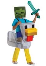 Kids Minecraft Chicken Jockey Pop Out Ride Costume Alt 1